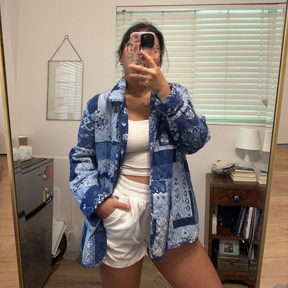 Blue Patchwork Jacket - image 1